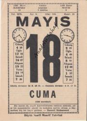 18 Mayıs 1973 /Büyük Saatli Maarif Takvimi