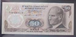 6.EMİSYON 50 TÜRK LİRASI SERİ: D49 142718- ÇİL
