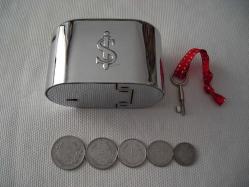 Türkiye İş Bankası Metal Klasik Kumbara ( Anahtarlı )