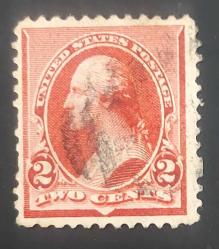 LOT.16 » Amerika 1890 Washington 2 c.- damgalı