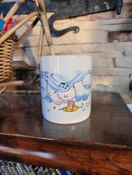 vintage kedili kupa porselen