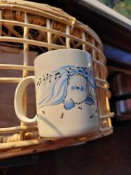 vintage kedili kupa porselen