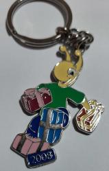 TURKCELL MASKOT  SELOCAN ANAHTARLIK - 2008 Yılı MÜKEMMEL  çift taraflı METAL  ANAHTARLIK