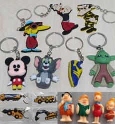 Anahtarlık süs figür oyuncak set koleksiyon nostalji tasarım vintage retro hobi reklam promosyon minyatür diorama taş devri kepçe dozer kamyon tır TipiTip Mickey Tom Yoda Fenerbahçe krampon Temel reis Joe Dalton