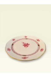 EL YAPIMI PORSELEN SERVİS TABAĞI | 24,5 CM | EL BOYAMA | KOLEKSİYONLUK