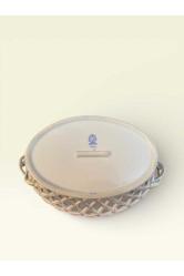 AJURLU EL YAPIMI PORSELEN SERVİS TABAĞI | 33x22x8 CM | EL BOYAMA | KOLEKSİYONLUK