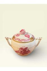 HEREND EL YAPIMI PORSELEN ŞEKERLİK VE KAPAĞI | EL BOYAMA | KOLEKSİYONLUK