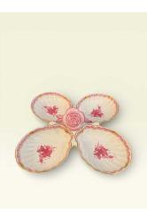 HEREND EL YAPIMI PORSELEN SUNUM TABAĞI 4'LÜ | 29x29x36 CM | EL BOYAMA | KOLEKSİYONLUK