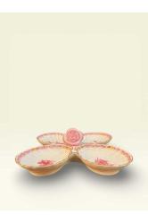 HEREND EL YAPIMI PORSELEN SUNUM TABAĞI 4'LÜ | 29x29x36 CM | EL BOYAMA | KOLEKSİYONLUK