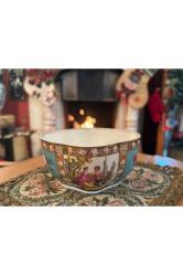 1900 başları Sevres tarzı Avrupa porselen sunumluk 11 cm 9,5 cm 6 cm ölçülerinde