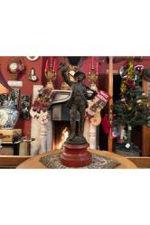 30 cm boyunda bronzdan Avrupa Avcı heykeli