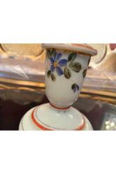 52 cm boyunda Fransız Opalin üzeri el boyaması gaz lambası