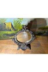 antika Pirinç makyaj aynası 26 cm 16 cm ölçülerinde