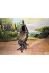 antika Pirinç makyaj aynası 26 cm 16 cm ölçülerinde