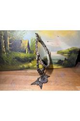 antika Pirinç makyaj aynası 26 cm 16 cm ölçülerinde