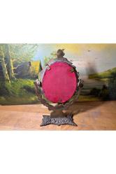 antika Pirinç makyaj aynası 26 cm 16 cm ölçülerinde