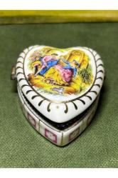 Limoges porselen Bomboniyer 6 cm 5,5 cm 3,5 cm ölçülerinde