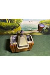 1980 ler alman Geska ahşap kahve değirmeni 13 cm 6,5 cm 19 cm ölçülerinde