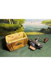 1980 ler alman Geska ahşap kahve değirmeni 13 cm 6,5 cm 19 cm ölçülerinde