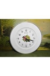 Sachsen marka porselen duvar tabağı şeklinde saat