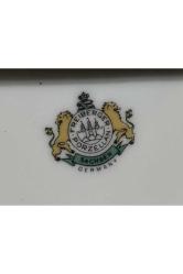 Sachsen marka porselen duvar tabağı şeklinde saat