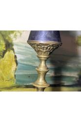 32 cm boyunda antika Avrupa pirinç şamdan