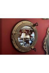 Pirinç kamara penceresinden ayna 29 cm çapında