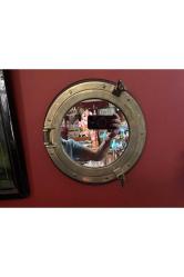 Pirinç kamara penceresinden ayna 29 cm çapında