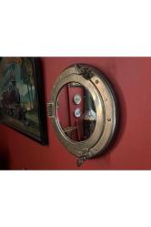 Pirinç kamara penceresinden ayna 29 cm çapında