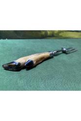 Gerçek Karaca ayağından servis çatalı - 28 cm boyunda