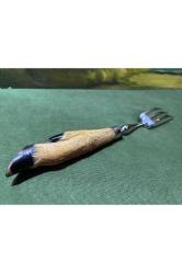 Gerçek Karaca ayağından servis çatalı - 28 cm boyunda