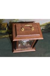 Antika - Kulp hariç 26 cm 19,5 cm 12,5 cm ölçülerinde ahşap kasalı saat - kitantik - kitaLog