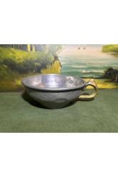 13,5 cm çapında 6 cm yüksekliğinde antika bakır Çamçak