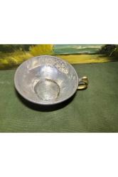 13,5 cm çapında 6 cm yüksekliğinde antika bakır Çamçak