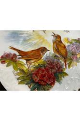 1995 rosenthal limitli üretim el boyama gofreli duvar tabağı 21 cm çapında