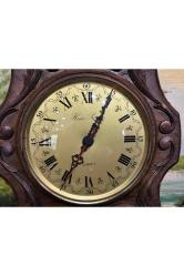 Ahşap kaidesinde antika fransız saat derece barometre ve higrometre 34 cm 24 cm ölçülerinde