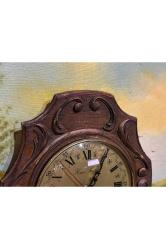 Ahşap kaidesinde antika fransız saat derece barometre ve higrometre 34 cm 24 cm ölçülerinde