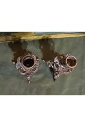 12,5 cm boylarında bir çift Avrupa pirinç şamdan