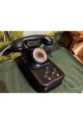 Siemen halske antika çevirmeli metal telefon