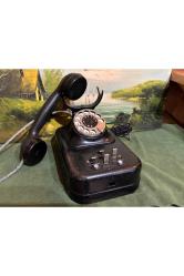 Siemen halske antika çevirmeli metal telefon