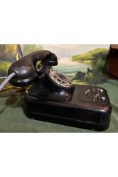 Siemen halske antika çevirmeli metal telefon