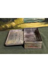 regie des tabacs constantinople Osmanlı devlet Armalı teneke tütün kutusu 14,5 cm 8 cm 4 cm ölçüler