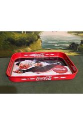 Eskilerden coca cola teneke tepsi 27,5 cm 21 cm 2,5 cm ölçülerinde