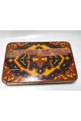 1930lar Turmac Teneke Tütün Kutusu 12 cm x 7,5 cm  x 2 cm