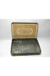 1930lar Turmac Teneke Tütün Kutusu 12 cm x 7,5 cm  x 2 cm