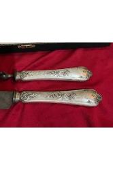 kutusunda 1960 lar gümüş kaplama Fransız servis takımı