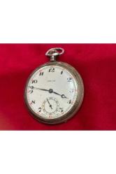 1950's arlon isviçre 900 ayar gümüş kasalı cep saati - 5 cm çapında - sorunsuz çalışır durumda