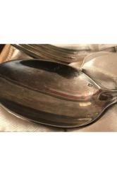 Fransız G.morel kutusunda gümüş kaplama çatal ve kaşık - kutu ölçüleri 21,5 cm 9,5 cm