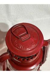 ANTİKA ESKİ ÇİN KIRMIZI GEMİCİ FENERİ 26CM