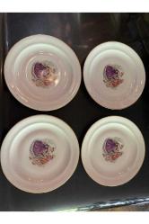 FRANSIZ LİMOGES PORSELEN TABAK 4 ADET 22 CM